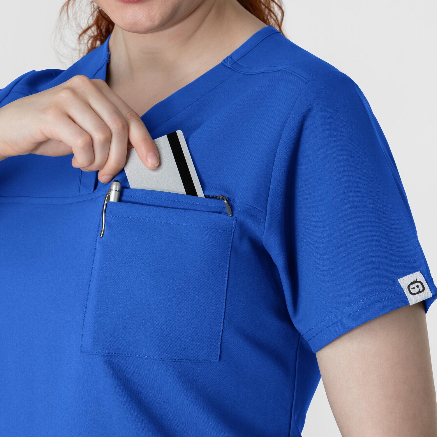 Casacca donna 6222 scollo a V royal blue