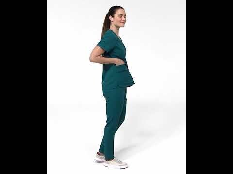 Casacca donna 6322 scollo a V malibu blue