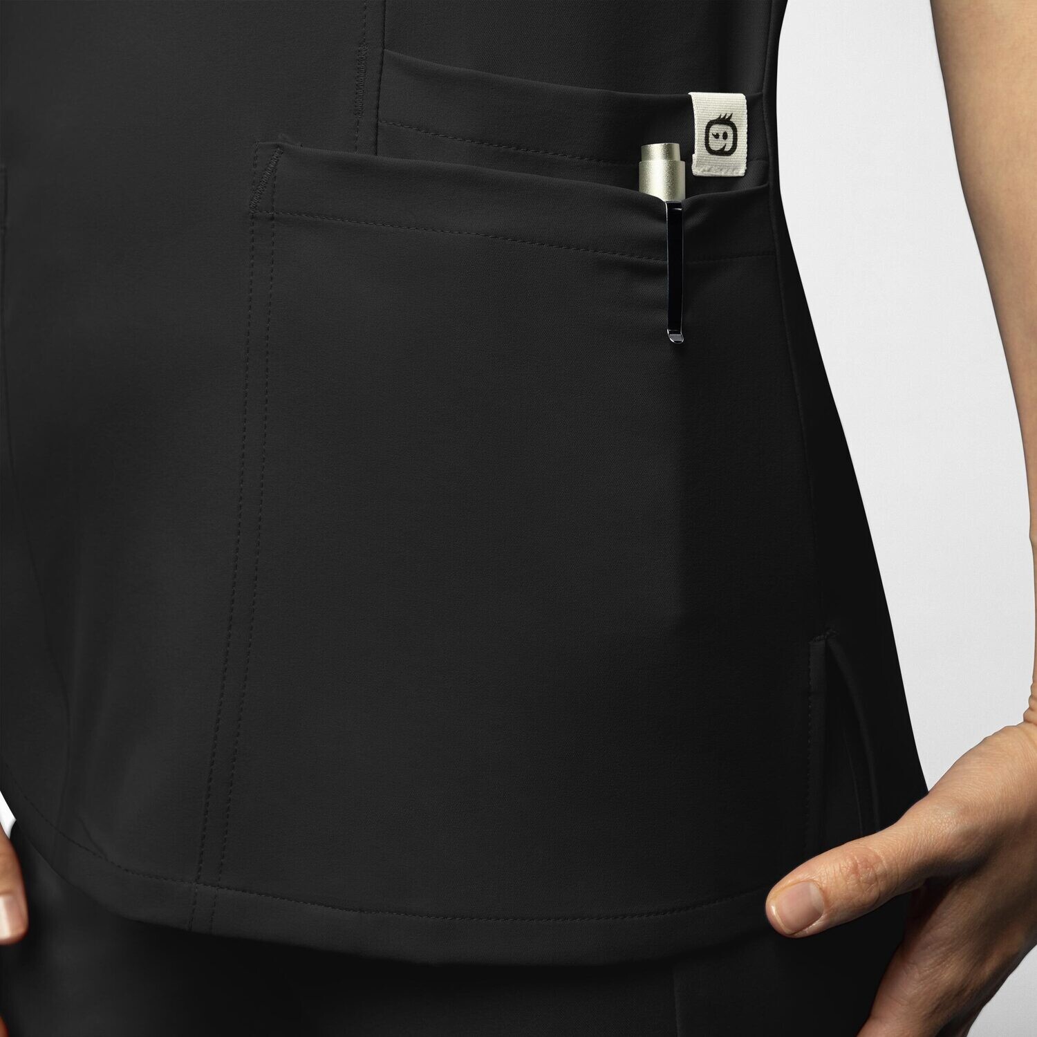 Casacca donna 6322 scollo a V black
