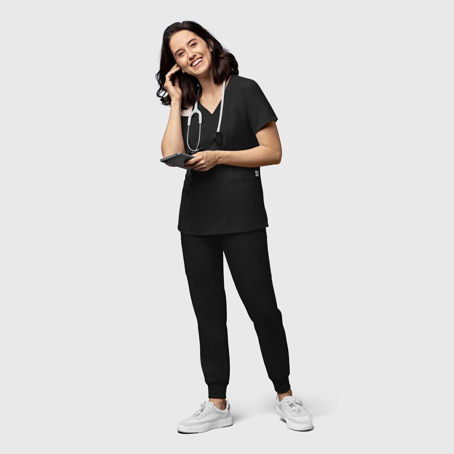 Casacca donna 6322 scollo a V black