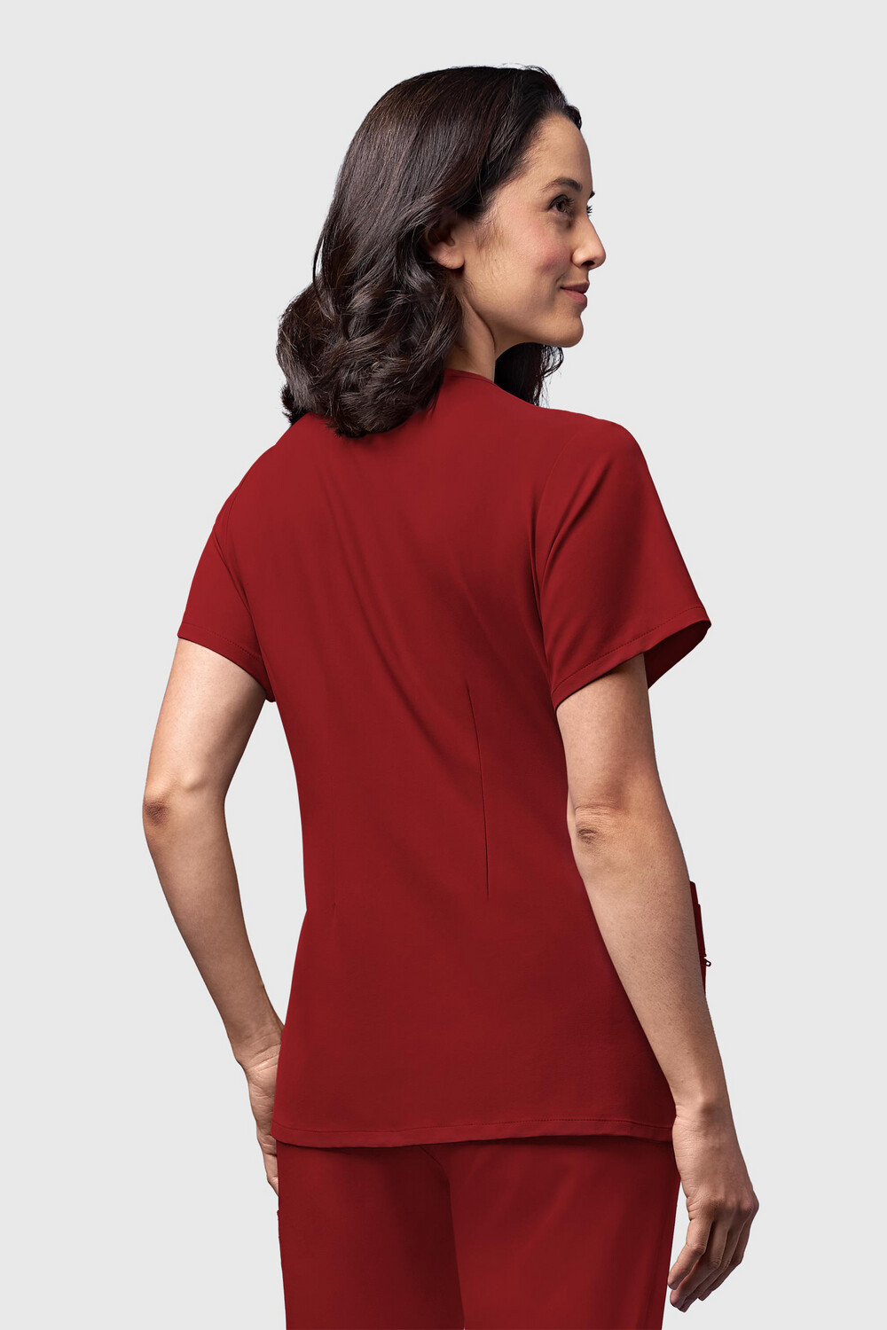 Casacca donna 6322 scollo a V burgundy