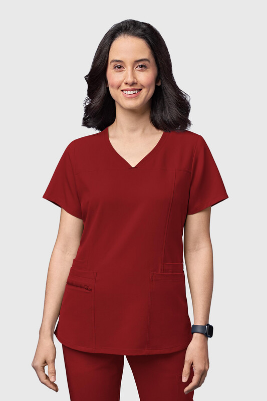 Casacca donna 6322 scollo a V burgundy