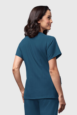 Casacca donna 6322 scollo a V caribbean blue