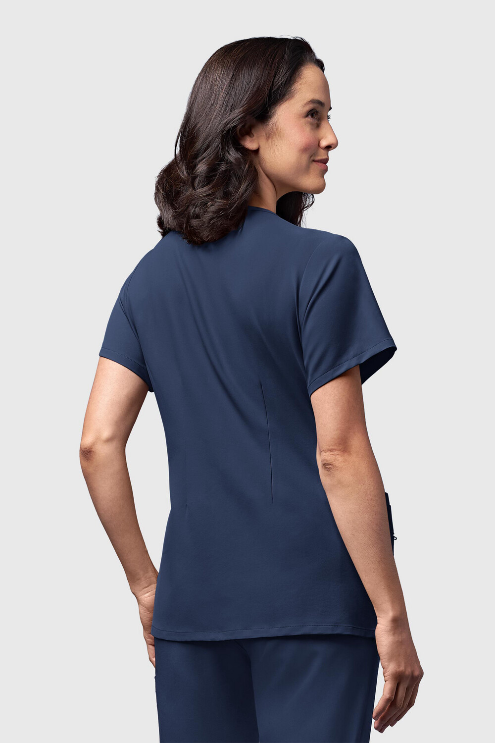 Casacca donna 6322 scollo a V navy blue
