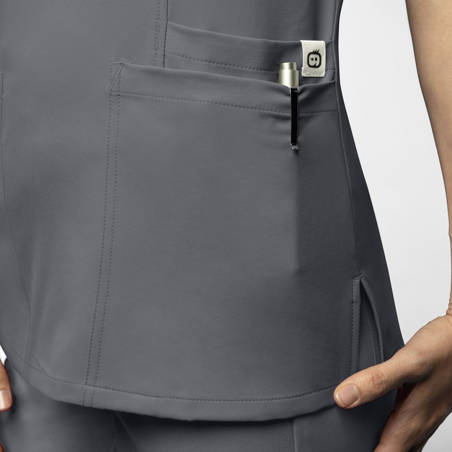 Casacca donna 6322 scollo a V pewter