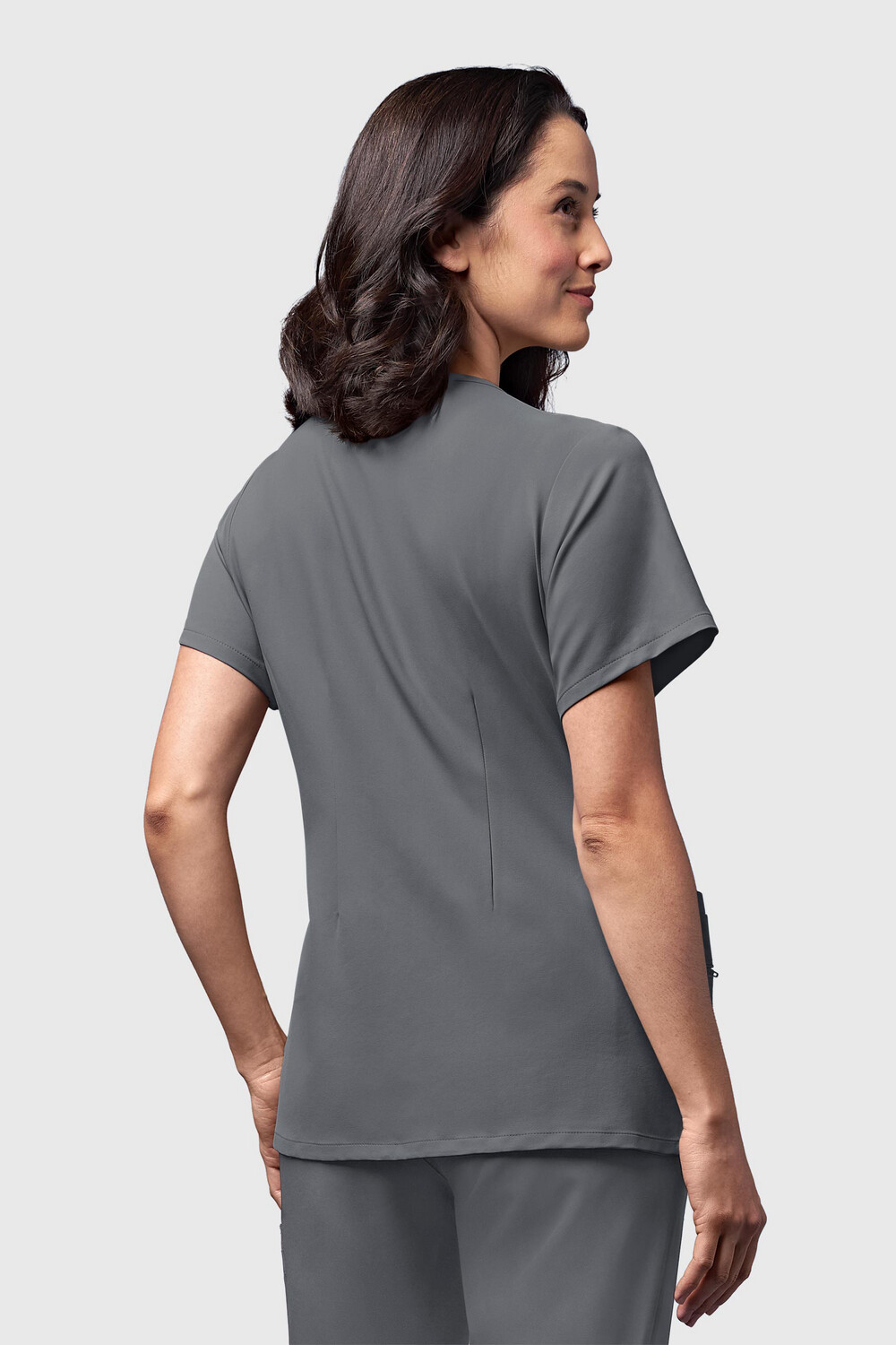 Casacca donna 6322 scollo a V pewter