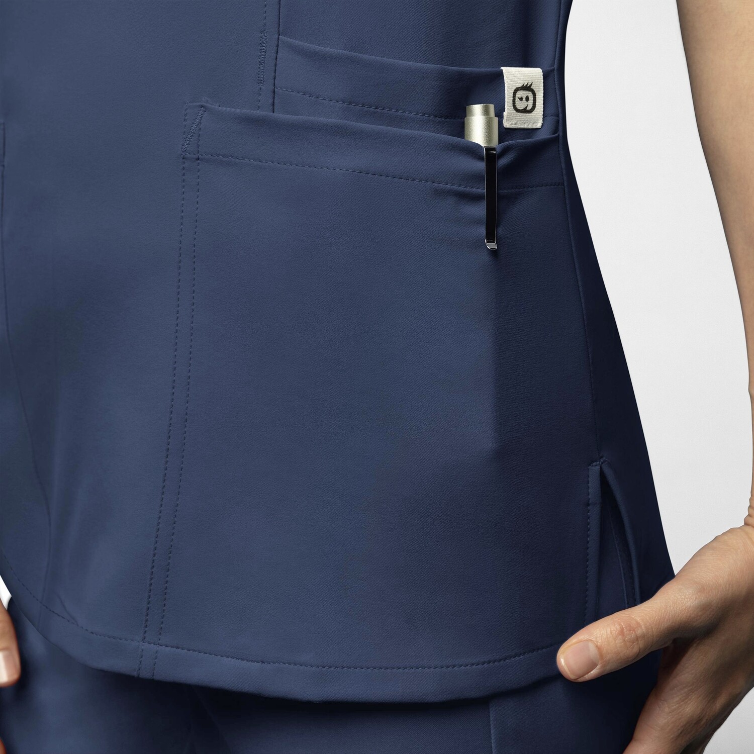 Casacca donna 6322 scollo a V navy blue