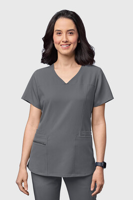 Casacca donna 6322 scollo a V pewter