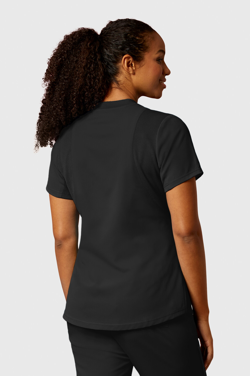 Casacca donna 6422 scollo con zip black