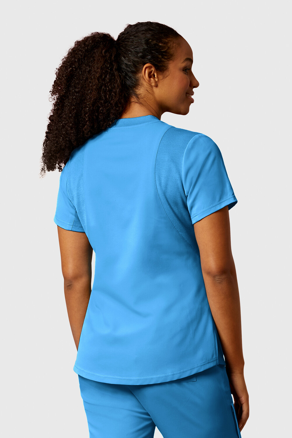 Casacca donna 6422 scollo con zip malibu blue