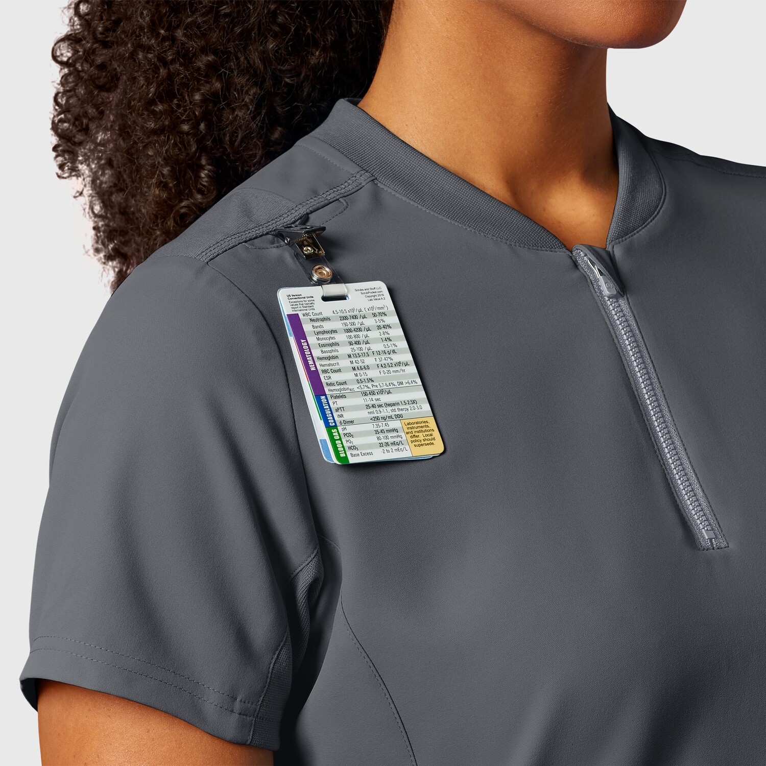 Casacca donna 6422 scollo con zip pewter