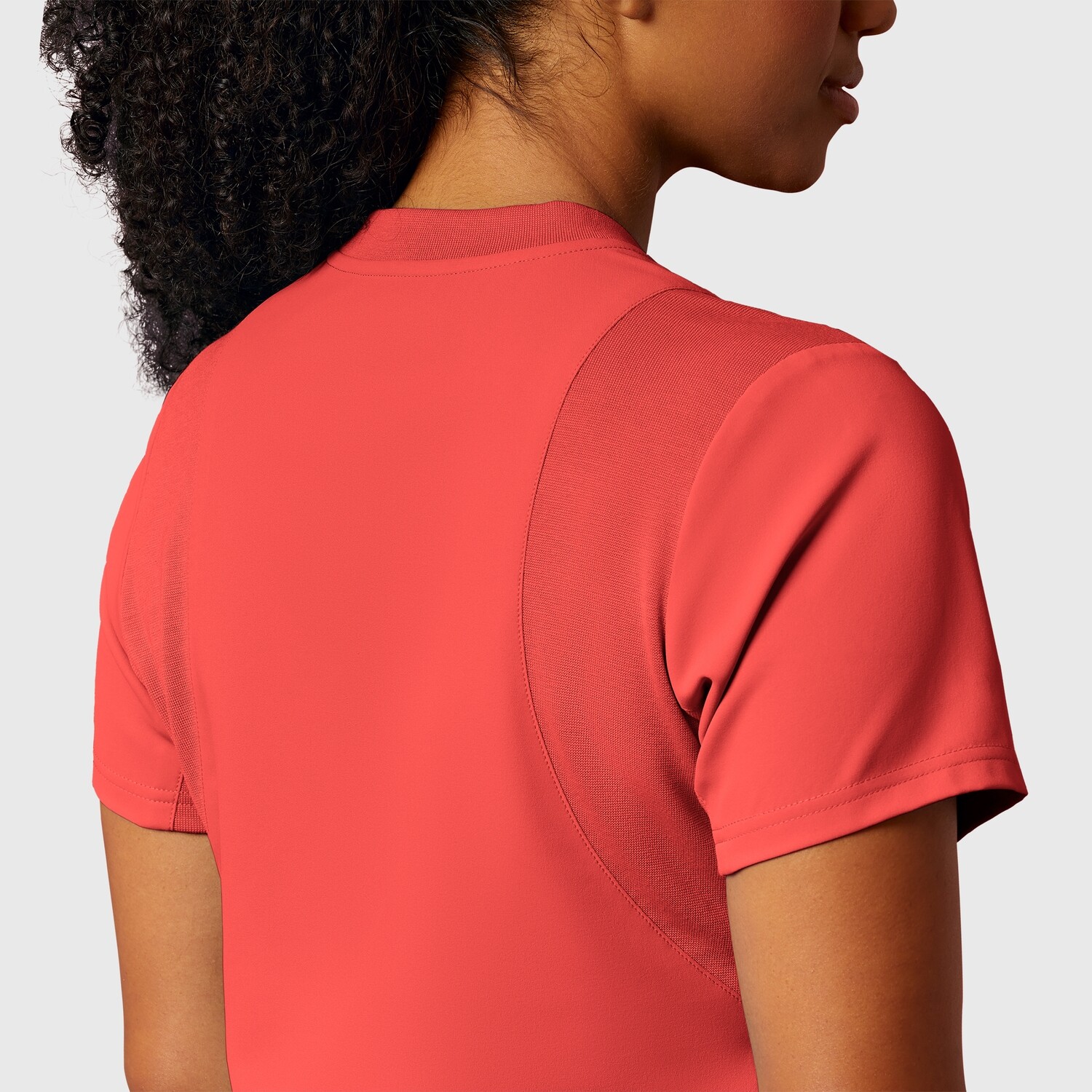 Casacca donna 6422 scollo con zip cherry tomato