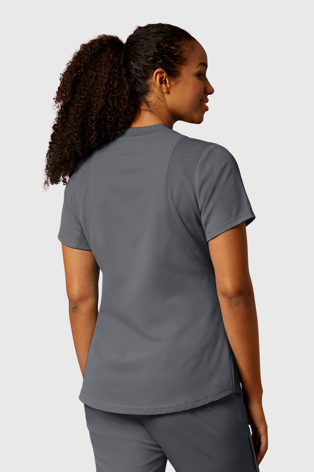 Casacca donna 6422 scollo con zip pewter
