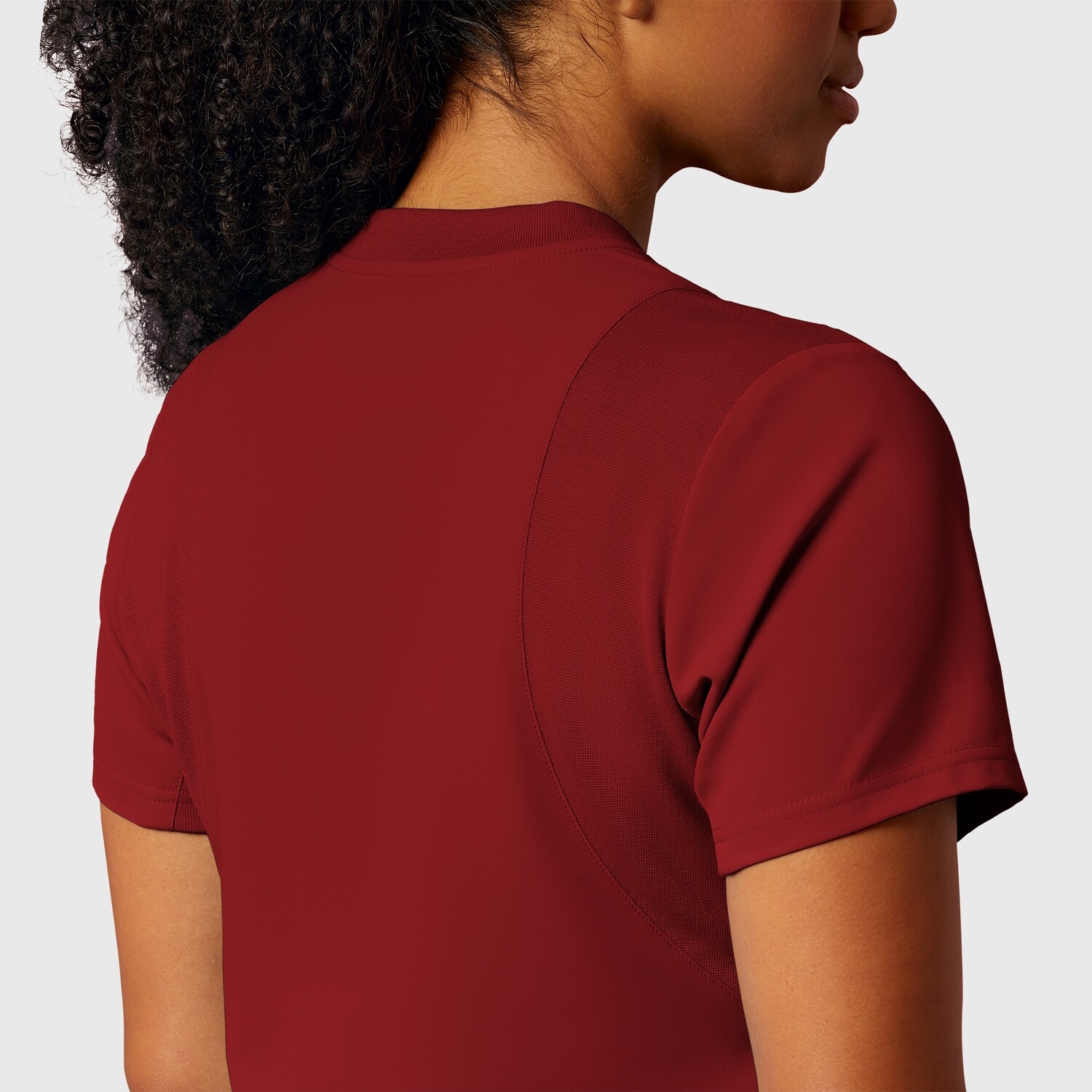 Casacca donna 6422 scollo con zip burgundy