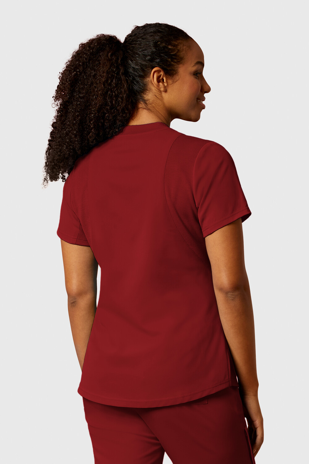 Casacca donna 6422 scollo con zip burgundy