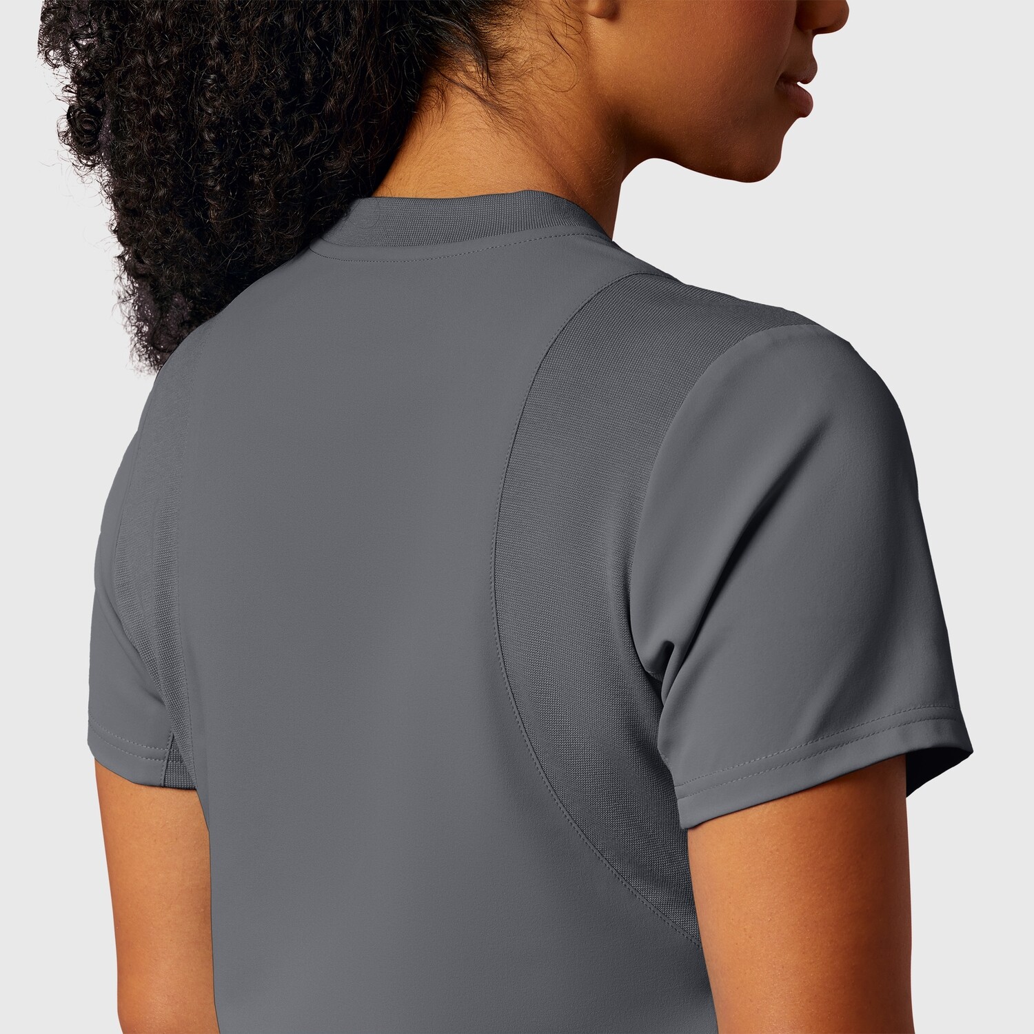 Casacca donna 6422 scollo con zip pewter