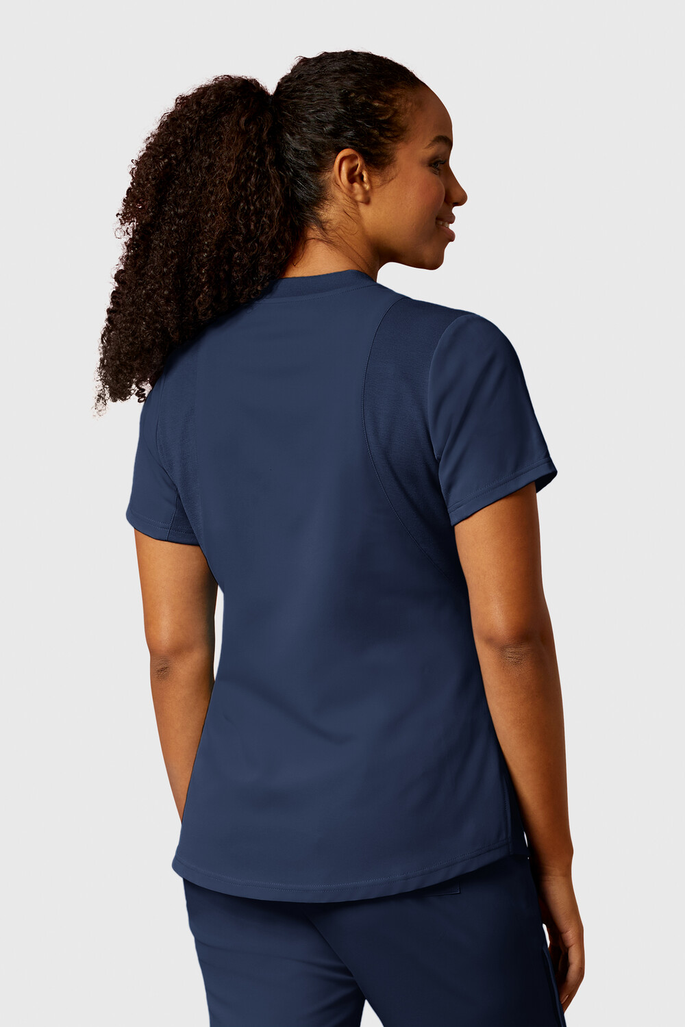 Casacca donna 6422 scollo con zip navy blue