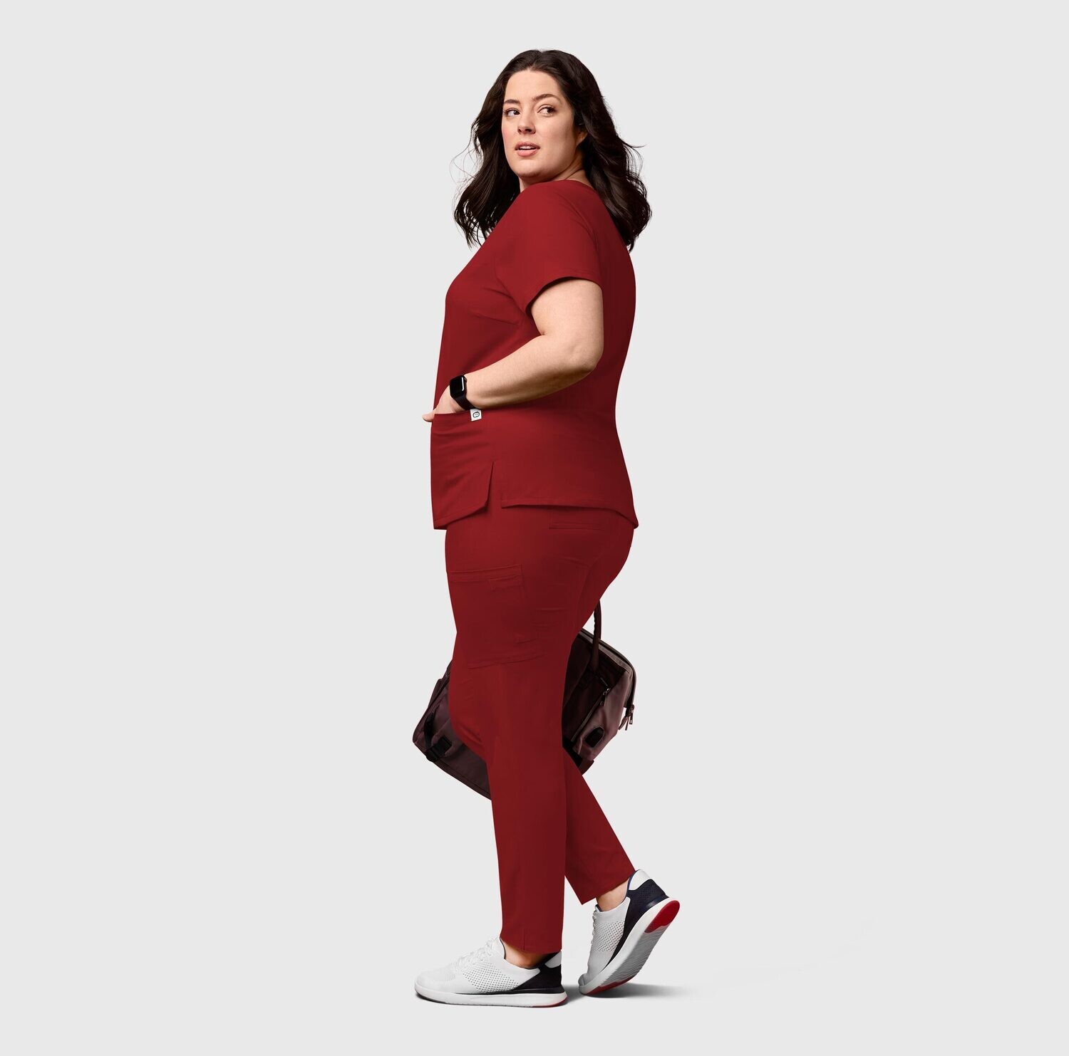 Pantalone donna 5222 slim burgundy