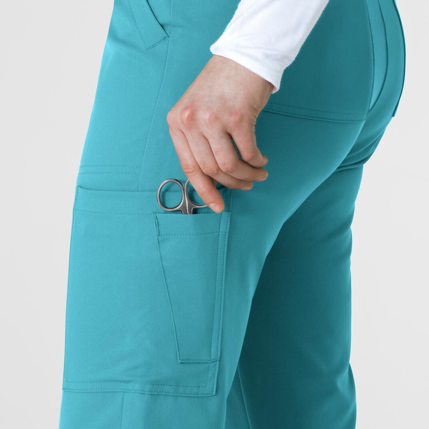 Pantalone donna 5222 slim teal blue