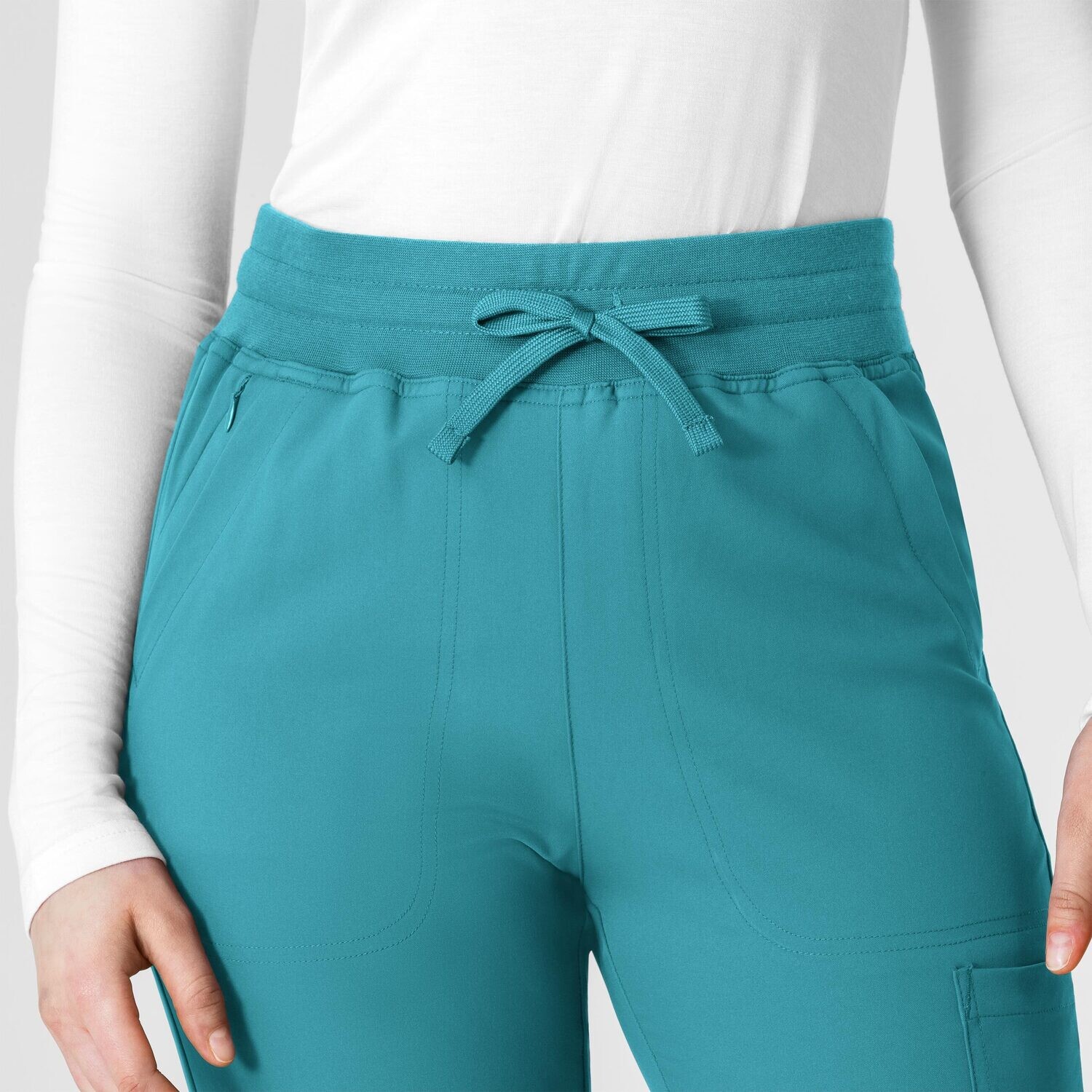 Pantalone donna 5222 slim teal blue