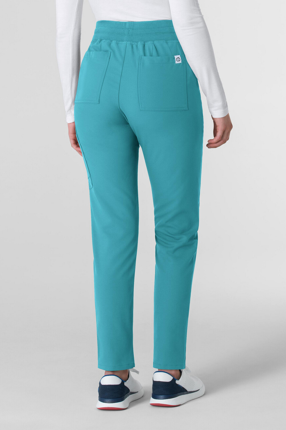 Pantalone donna 5222 slim teal blue