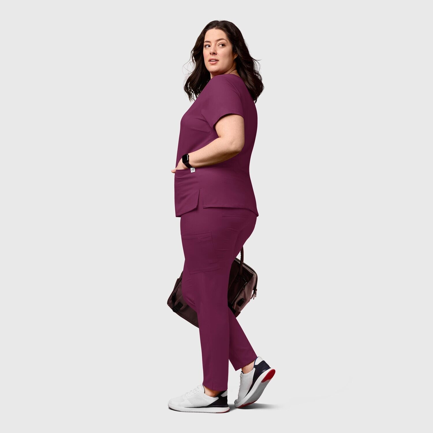 Pantalone donna 5222 slim wine