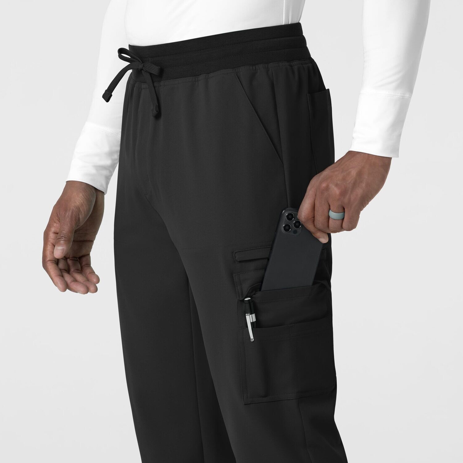 Pantalone uomo 5622 cargo jogger black NOVITA&#39; 2024