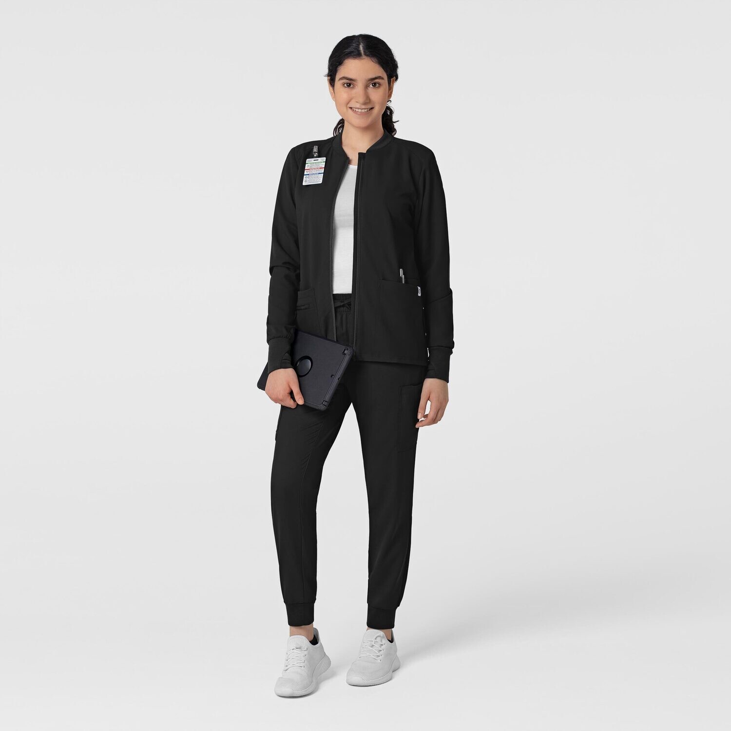 Felpa donna 8122 zip black NOVITA&#39; 2024