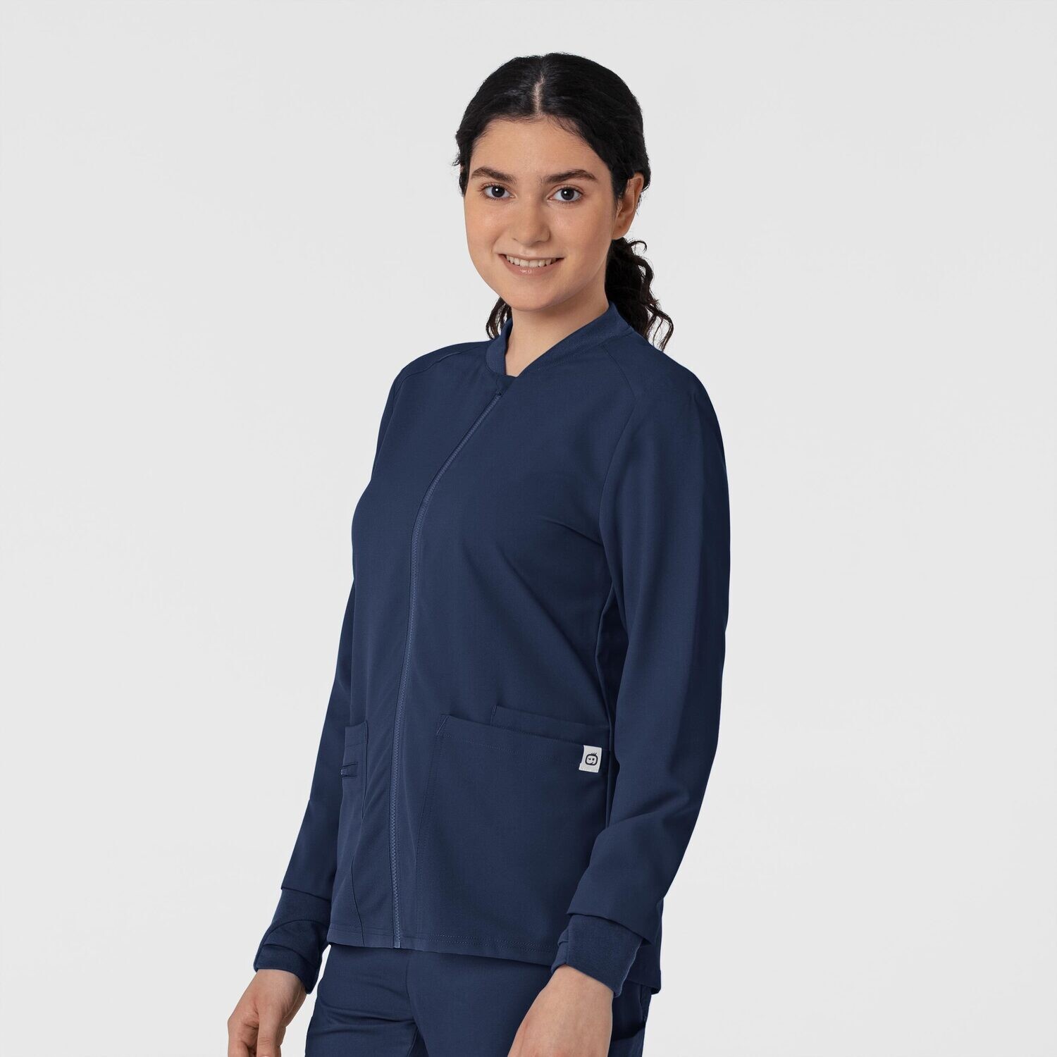 Felpa donna 8122 zip navy blue NOVITA&#39; 2024