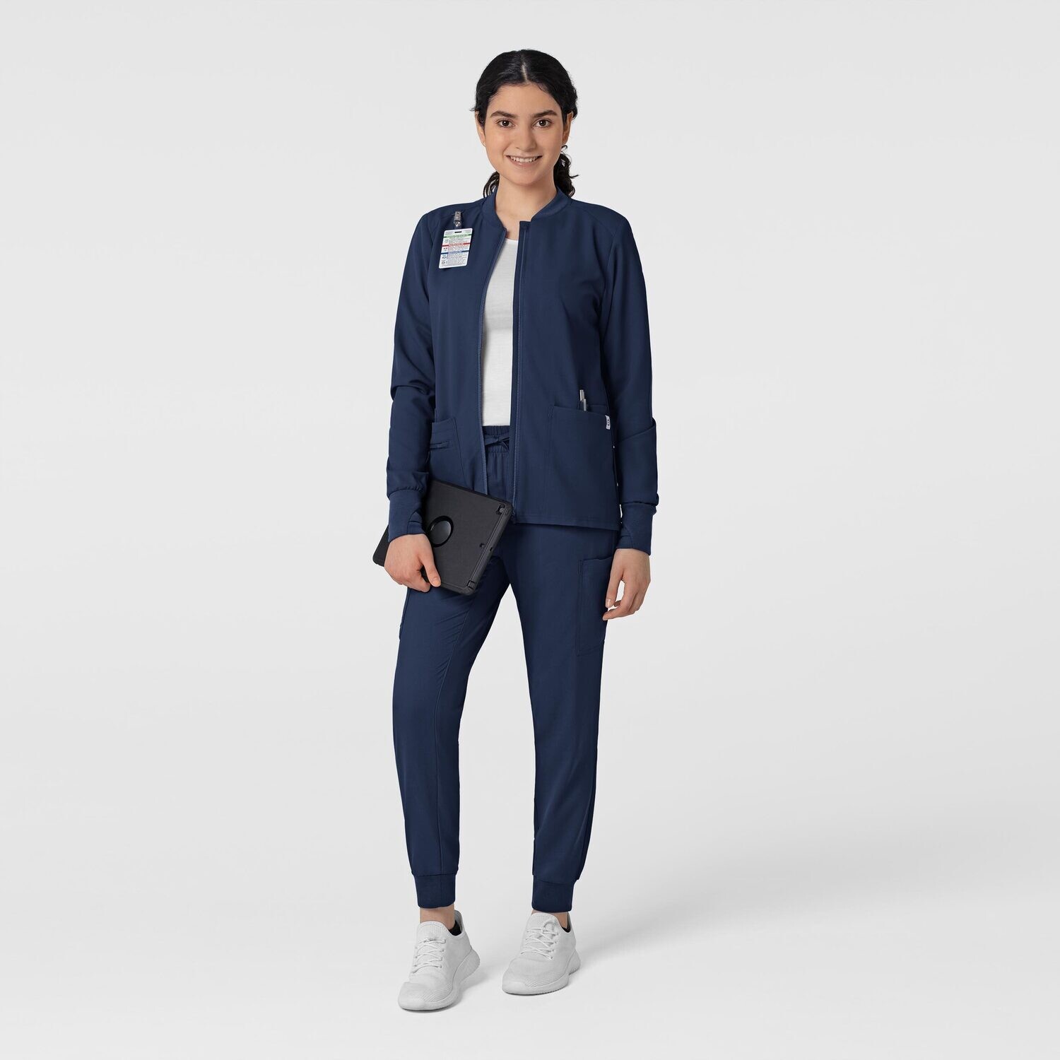 Felpa donna 8122 zip navy blue NOVITA&#39; 2024