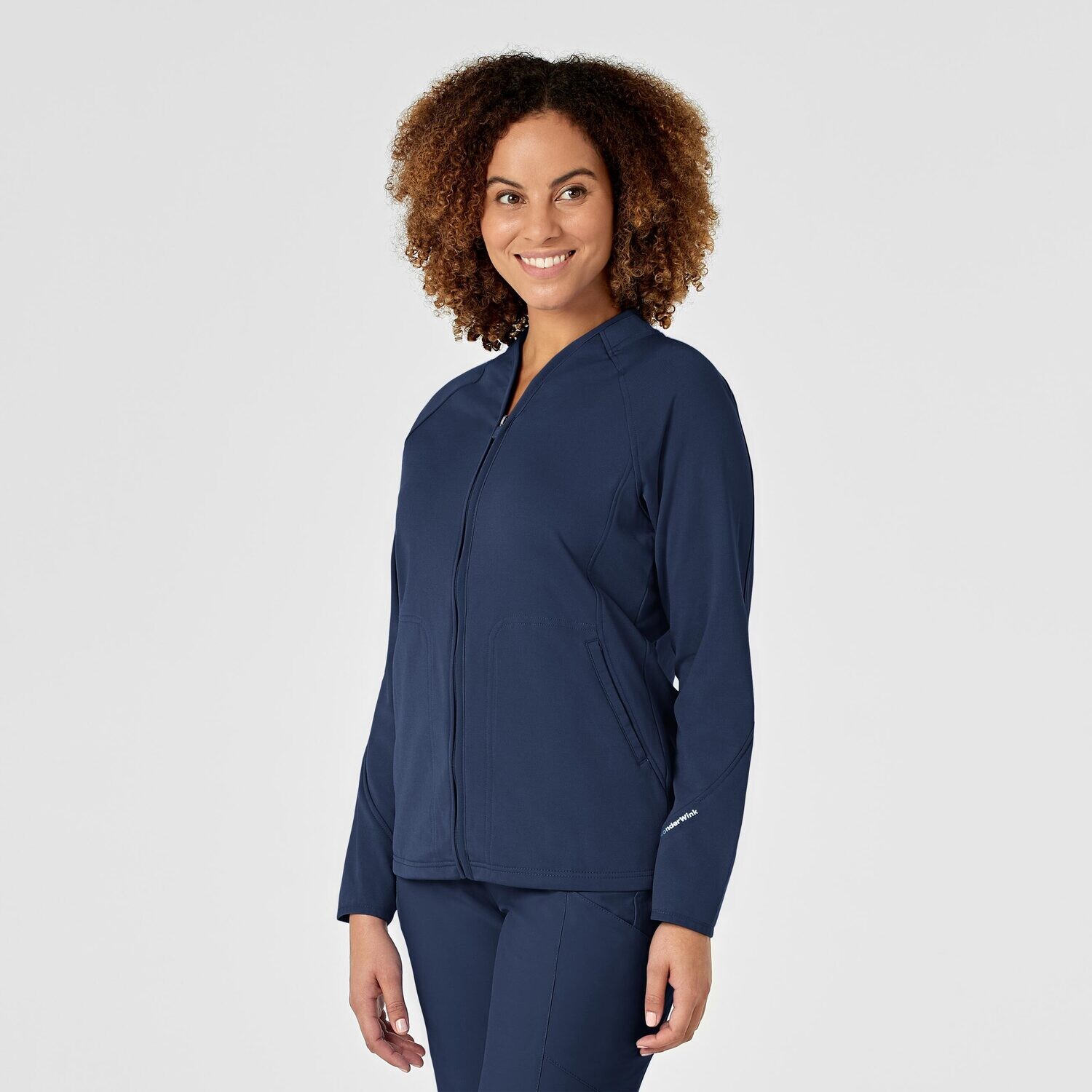 Felpa donna 8209 zip navy blue