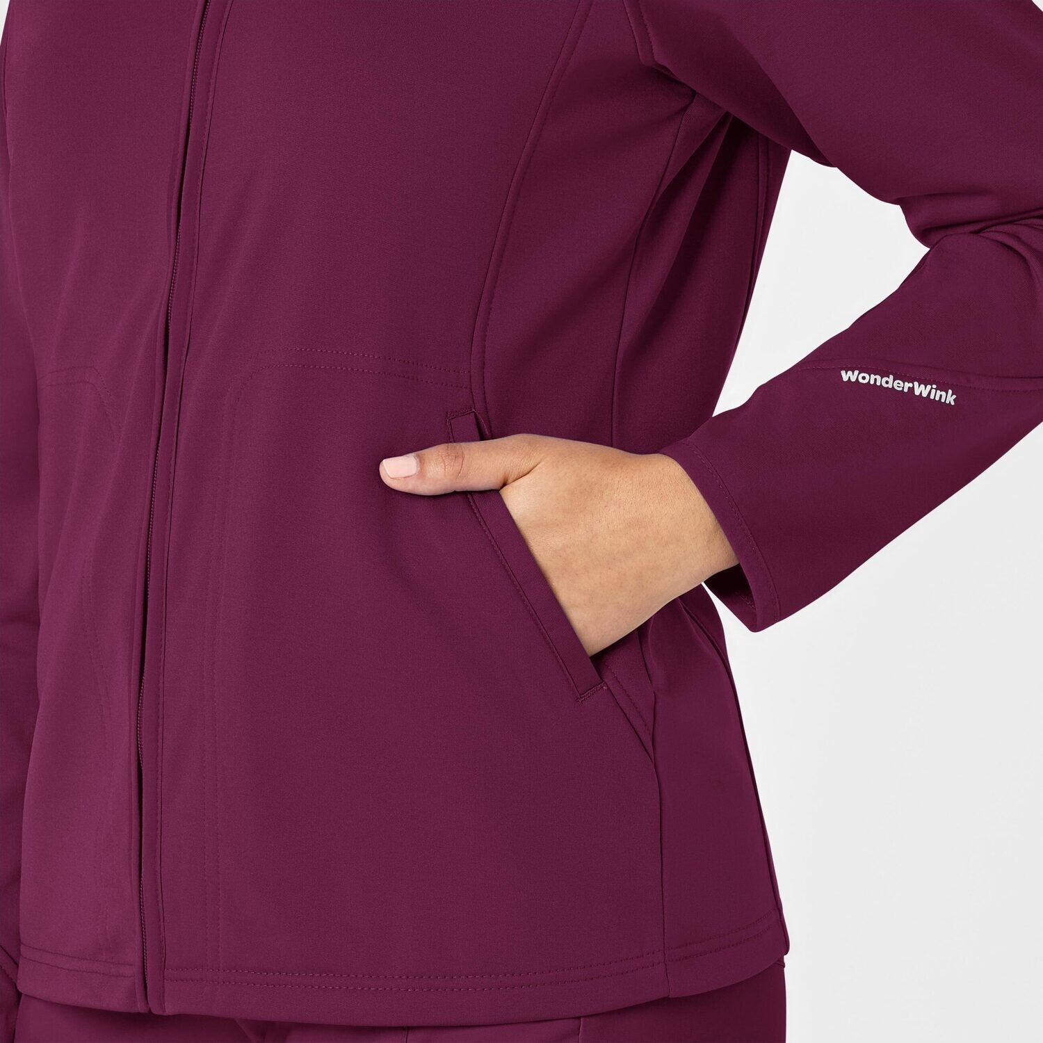 Felpa donna 8209 zip wine