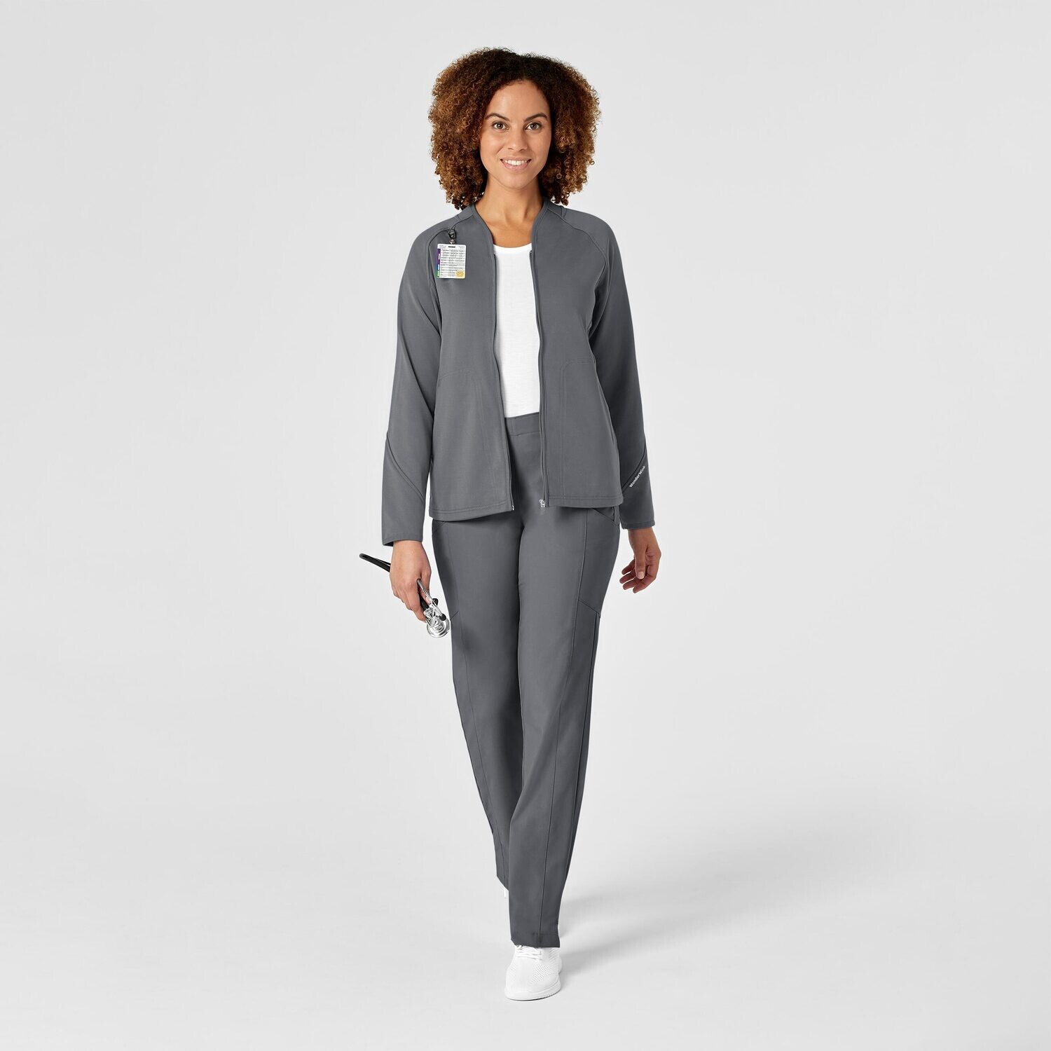 Felpa donna 8209 zip pewter