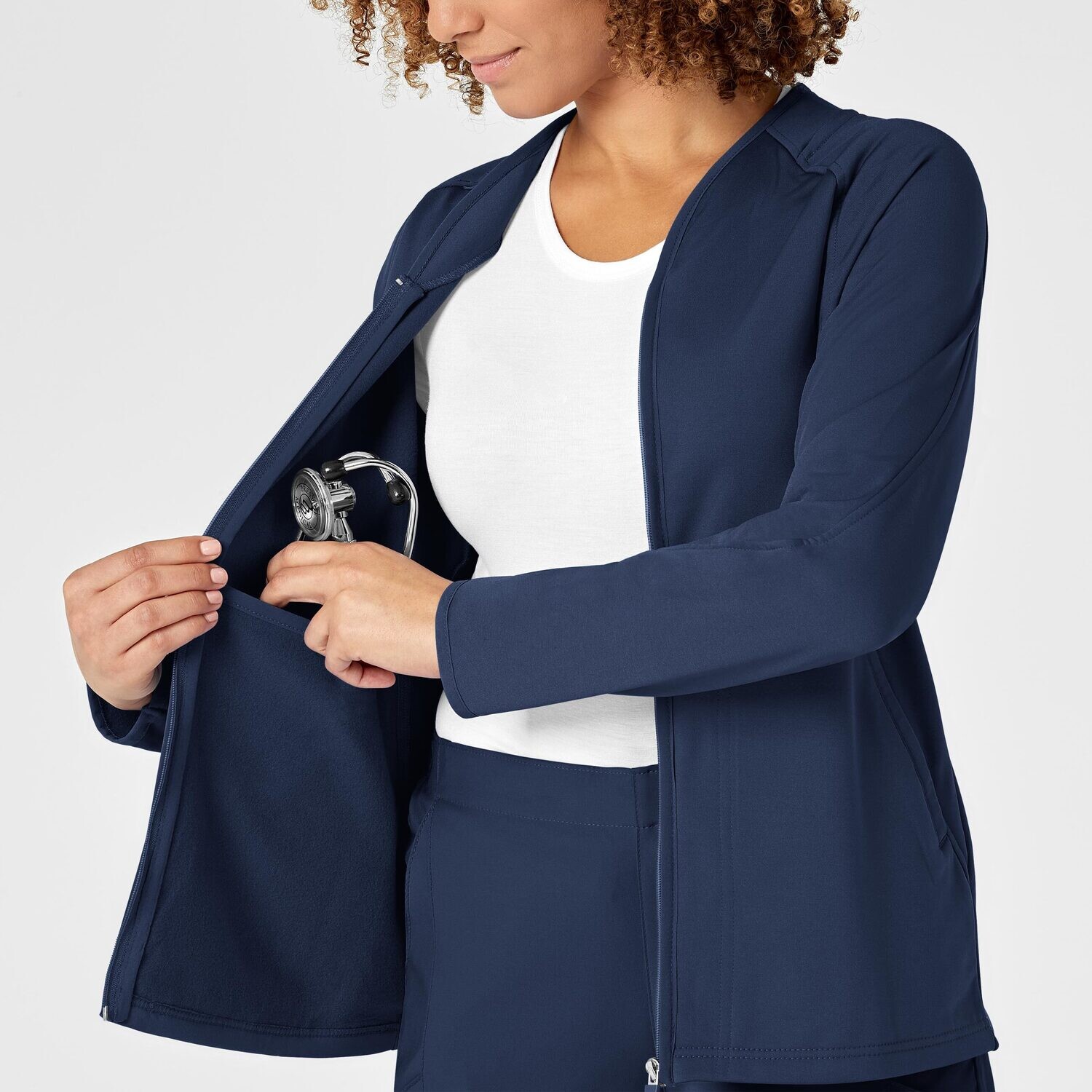 Felpa donna 8209 zip navy blue