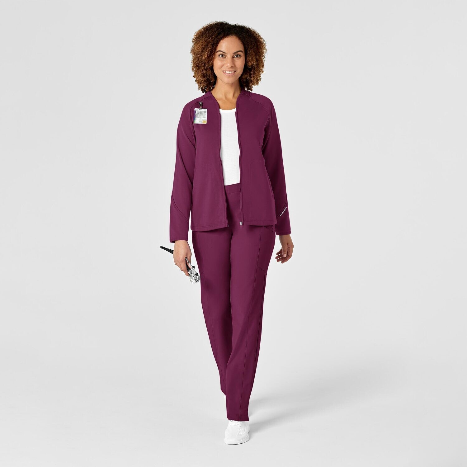 Felpa donna 8209 zip wine