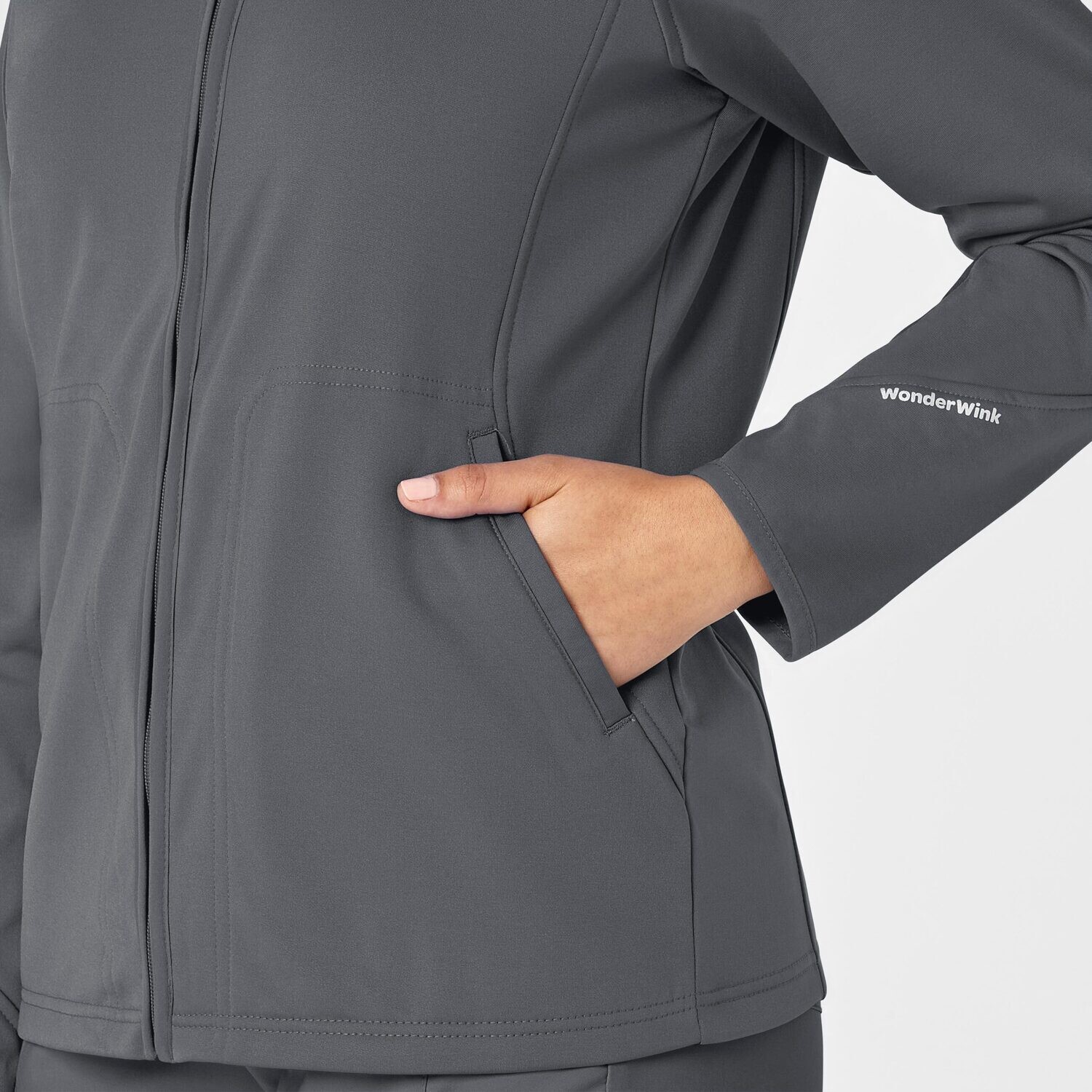 Felpa donna 8209 zip pewter