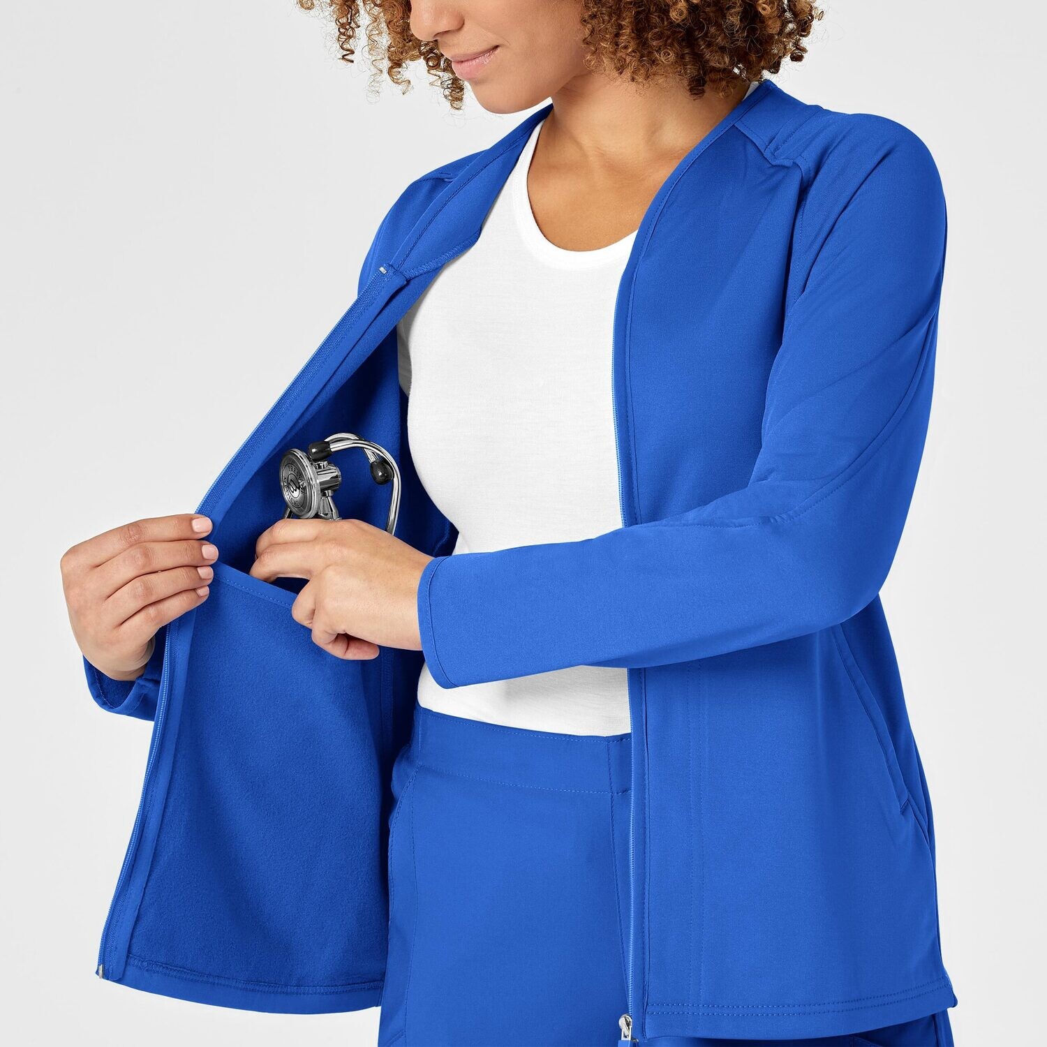 Felpa donna 8209 zip royal blue