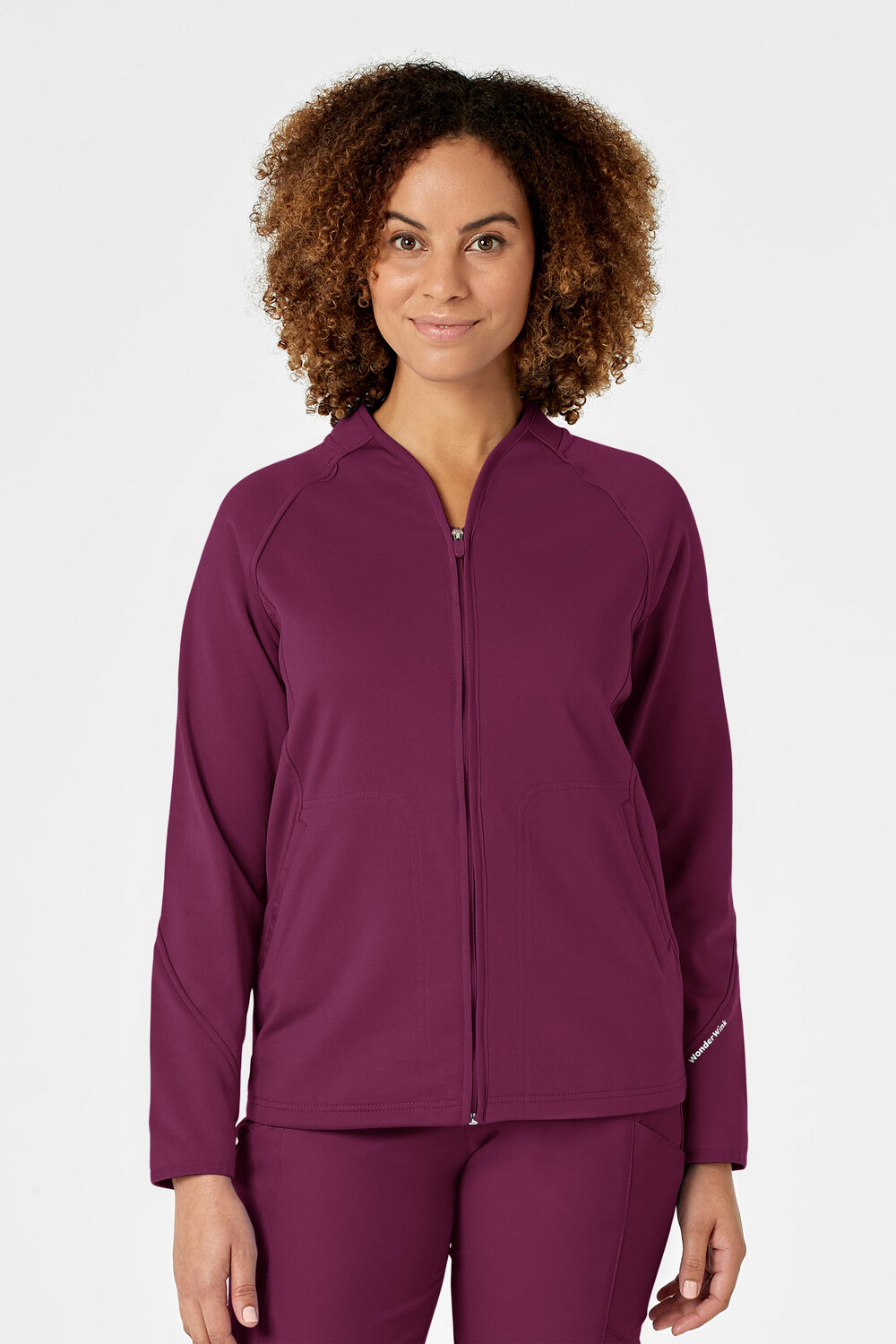 Felpa donna 8209 zip wine