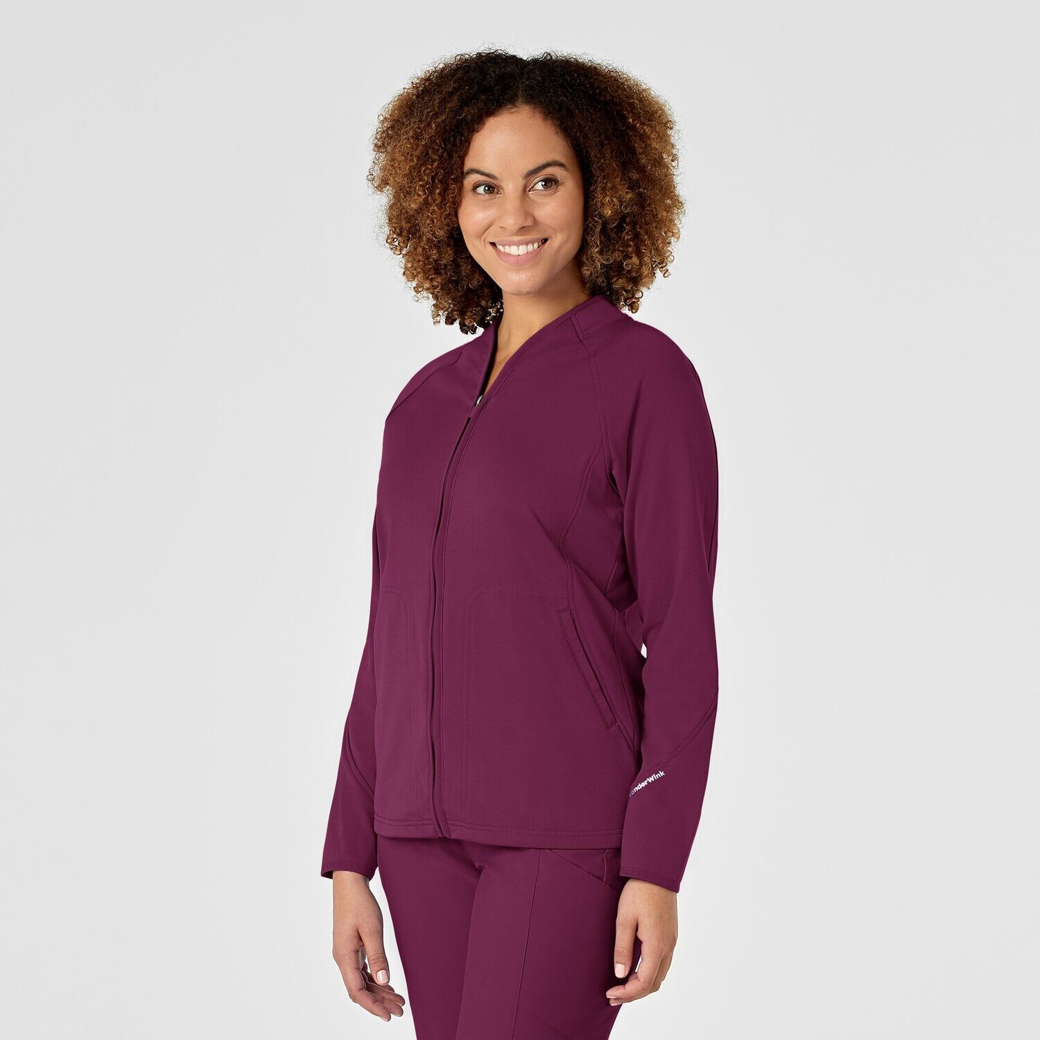 Felpa donna 8209 zip wine
