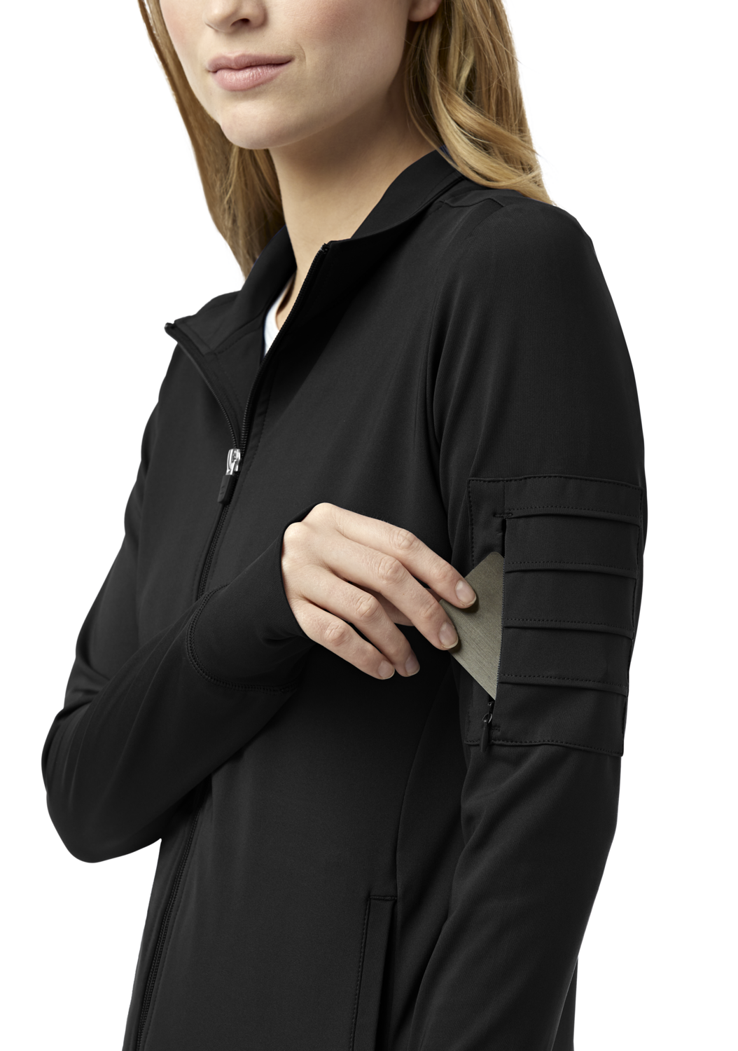 Felpa donna 8199 zip black