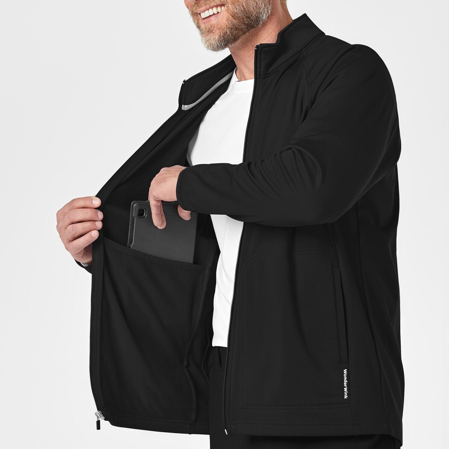 Felpa uomo 8309 zip black