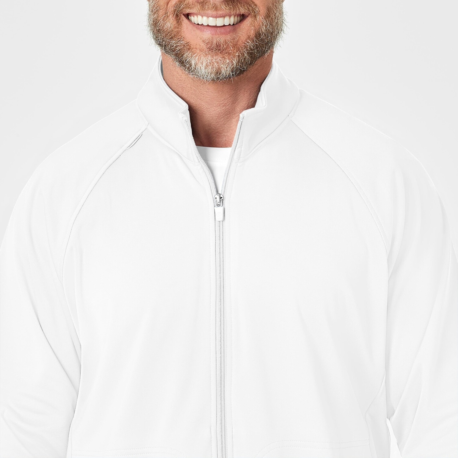 Felpa uomo 8309 zip white