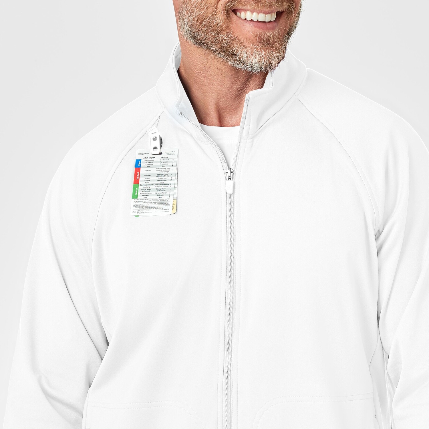 Felpa uomo 8309 zip white