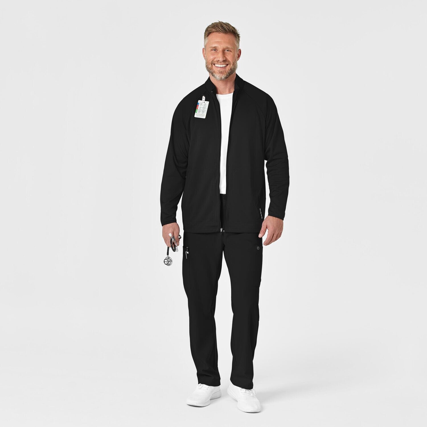 Felpa uomo 8309 zip black