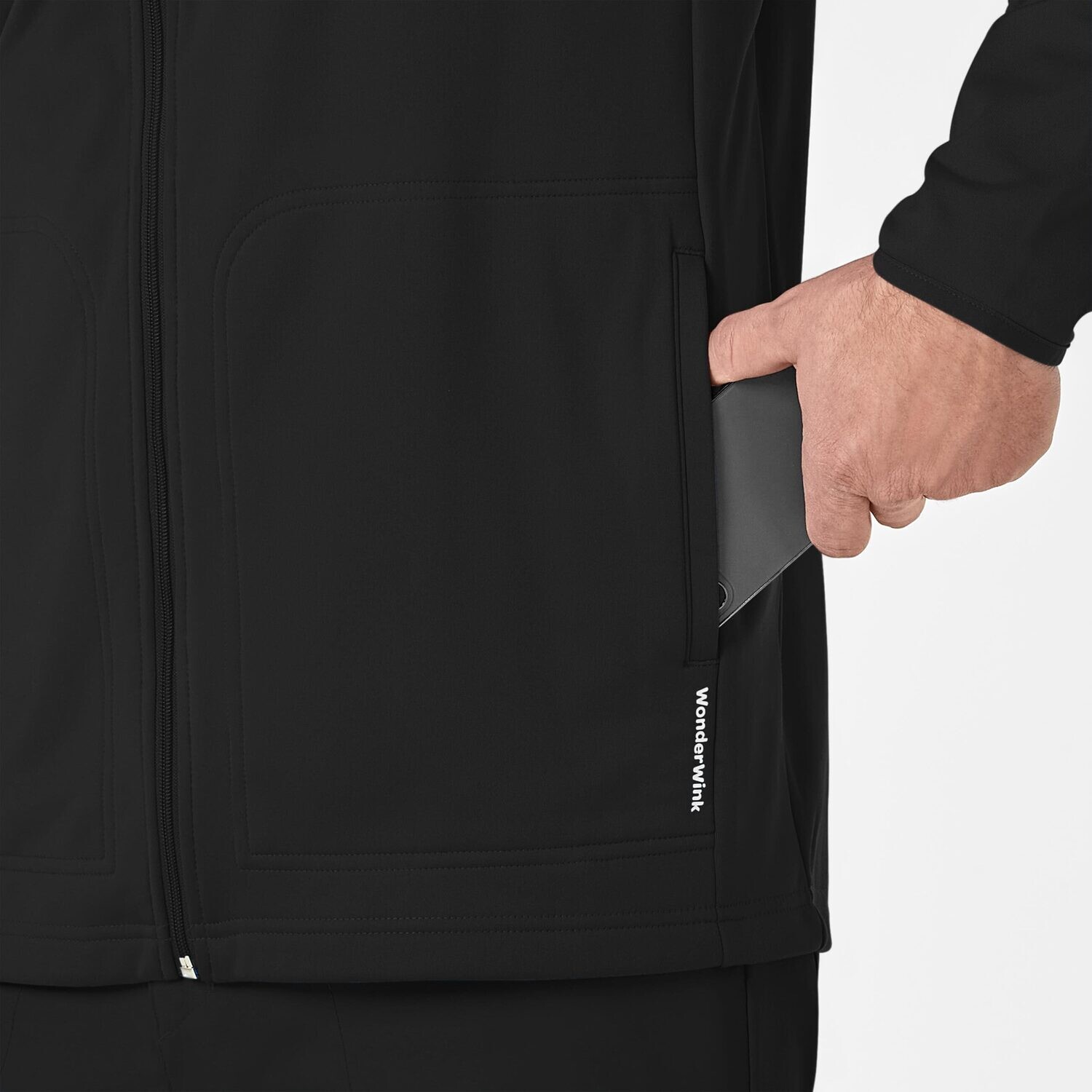 Felpa uomo 8309 zip black