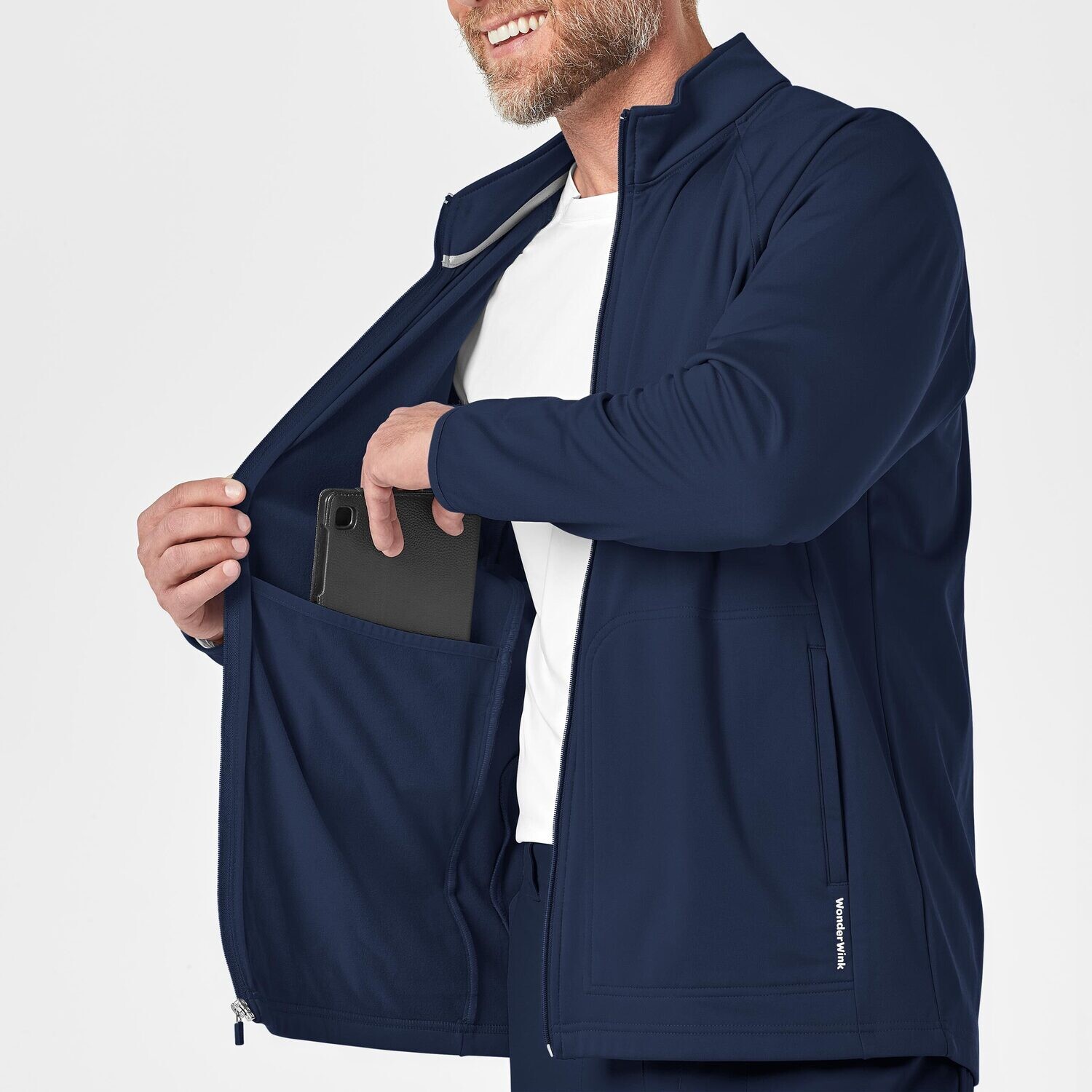 Felpa uomo 8309 zip navy blue
