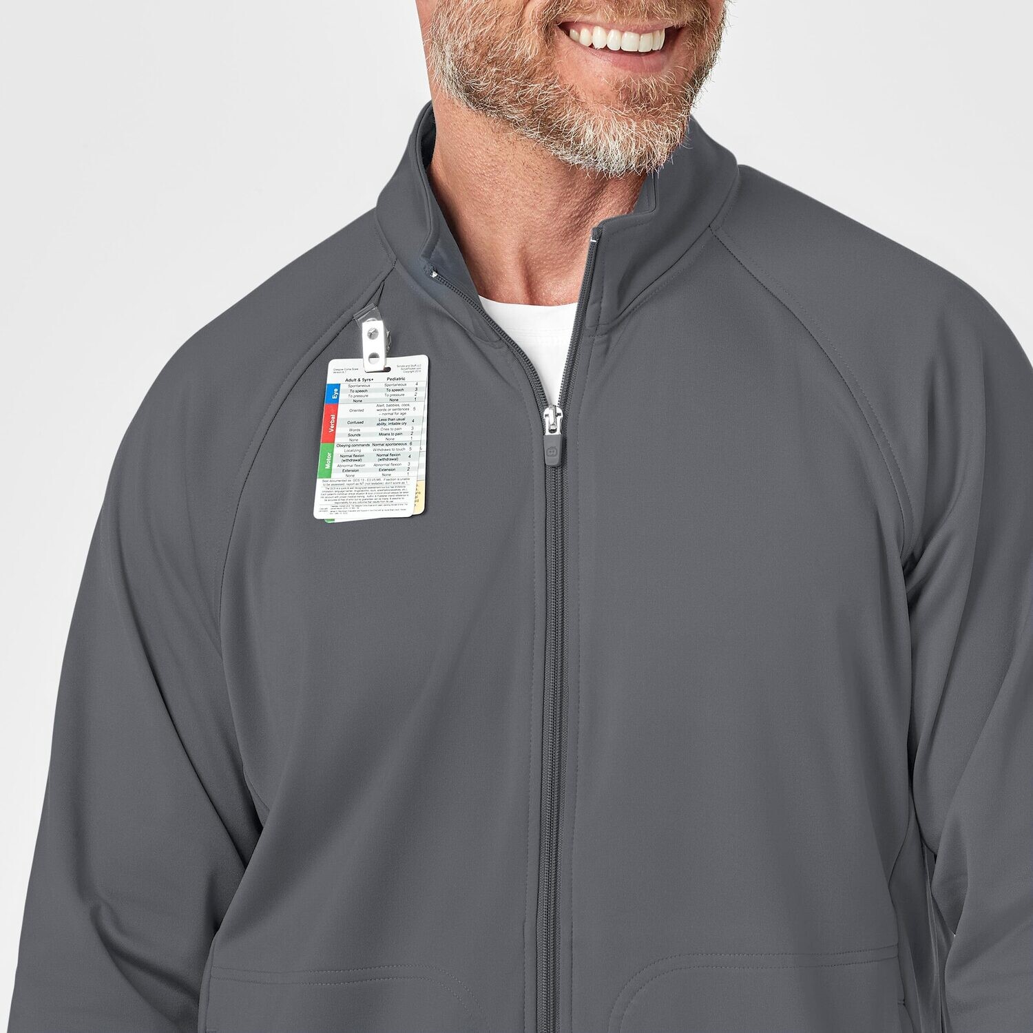 Felpa uomo 8309 zip pewter