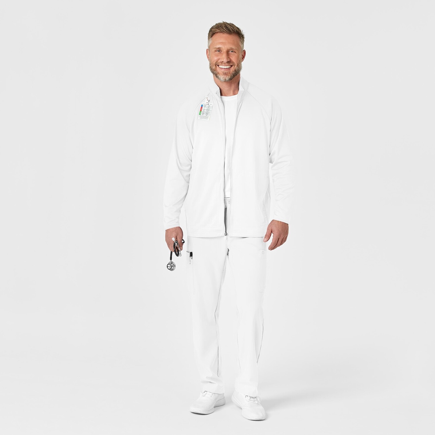 Felpa uomo 8309 zip white