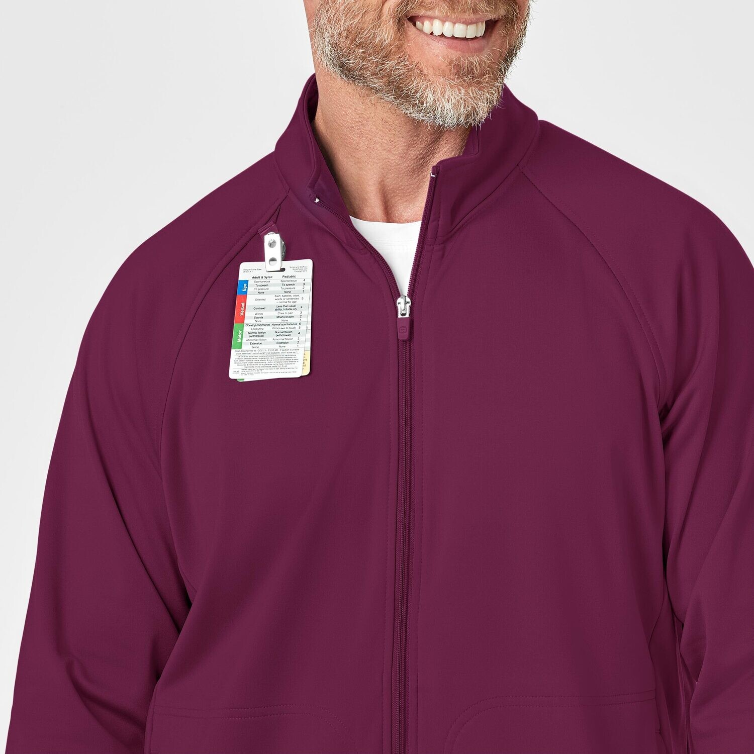 Felpa uomo 8309 zip wine