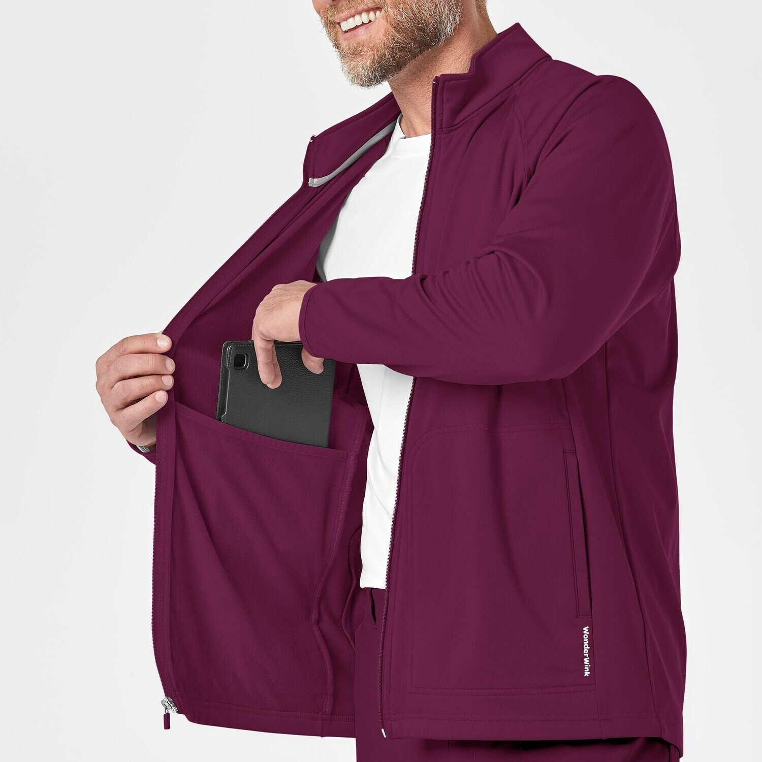 Felpa uomo 8309 zip wine
